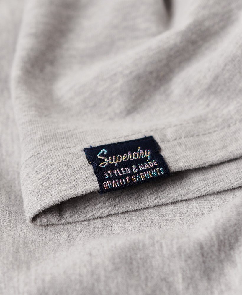 vintage logo pop entry t-shirt in grijs gemêleerd