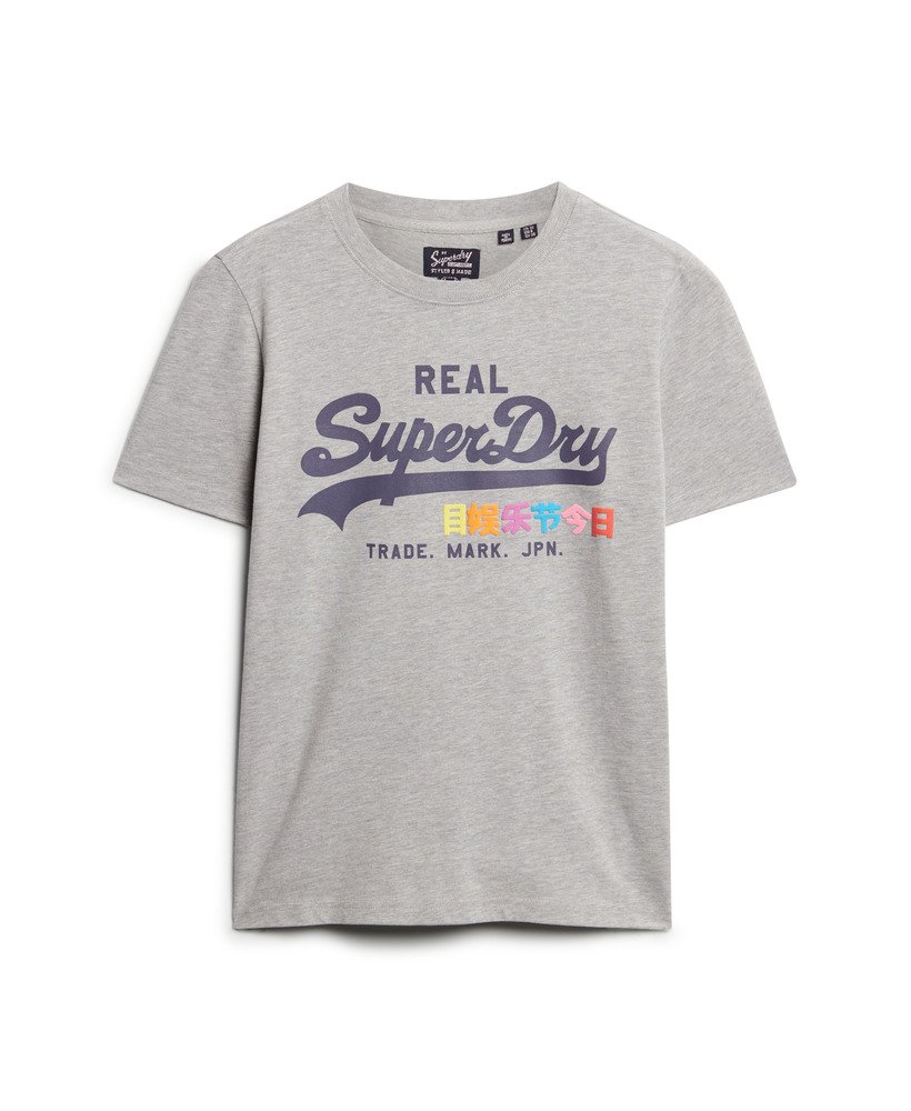 vintage logo pop entry t-shirt in grijs gemêleerd