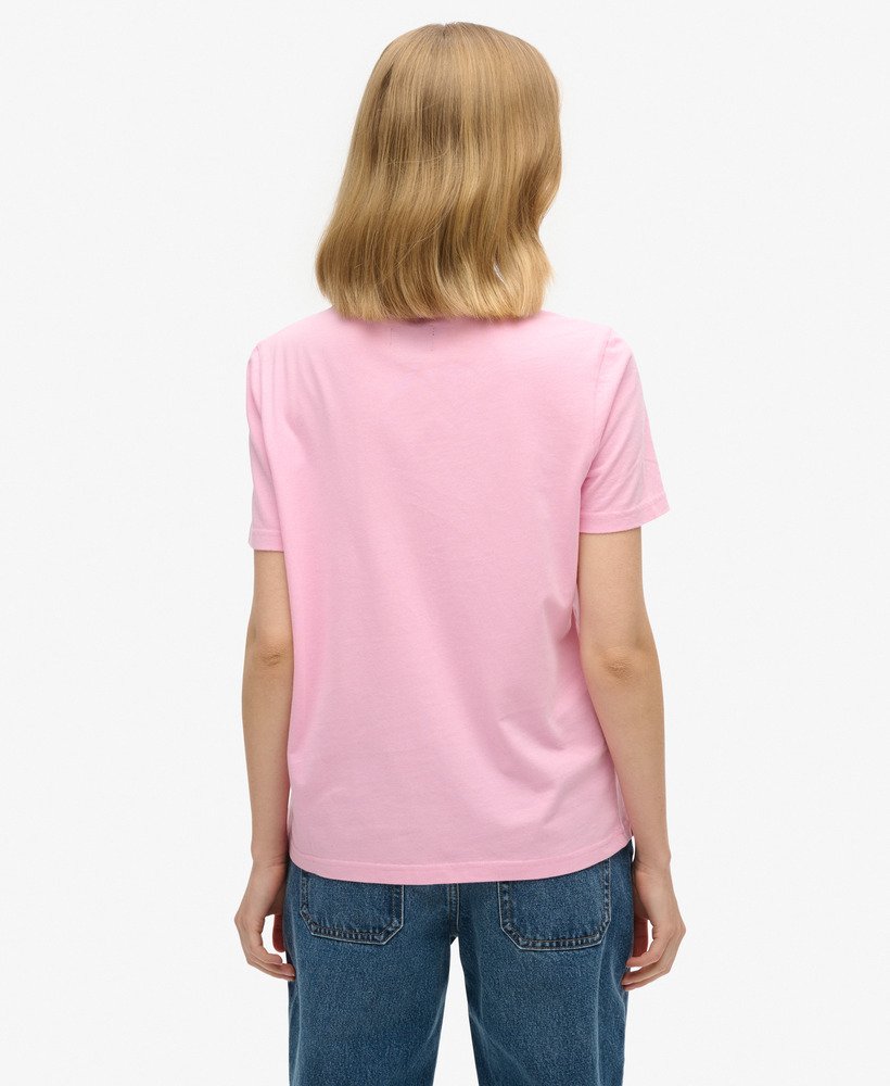 vintage logo pop entry t-shirt in marne pink