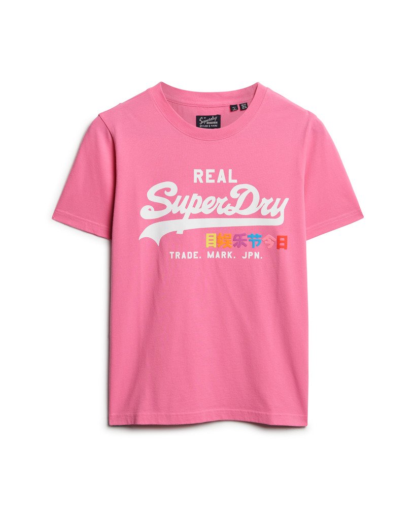 vintage logo pop entry t-shirt in marne pink