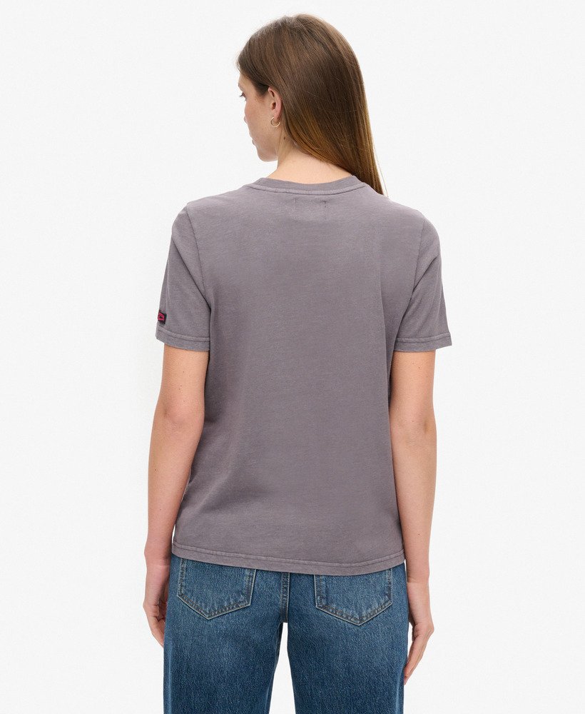 tokyo vintage logo graphic relaxed t-shirt in rock dark grey