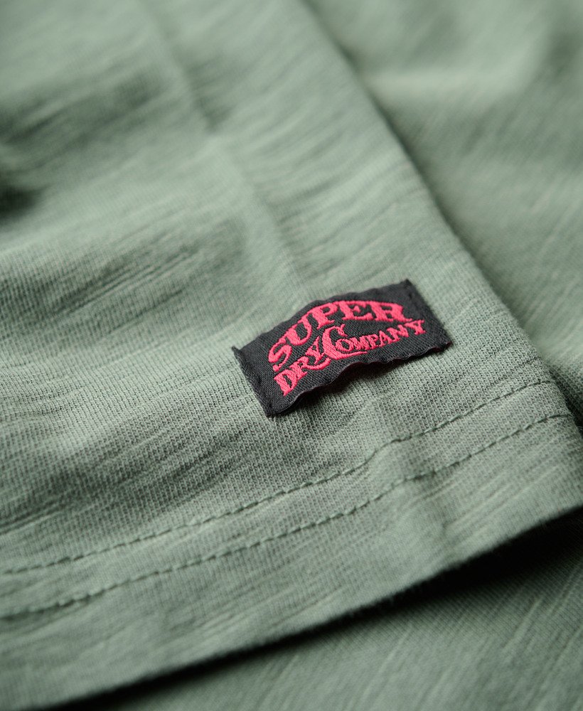 tokyo vintage logo graphic relaxed t-shirt in laurel khaki