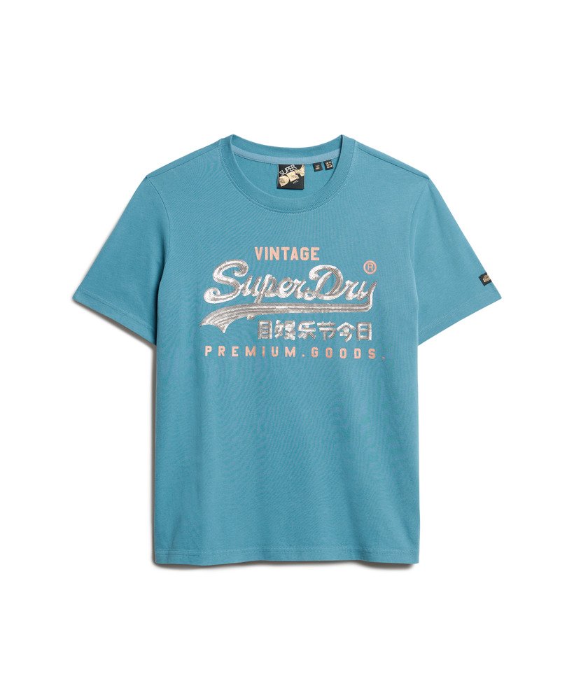 versierd vl graphic t-shirt in egeïsch blauw