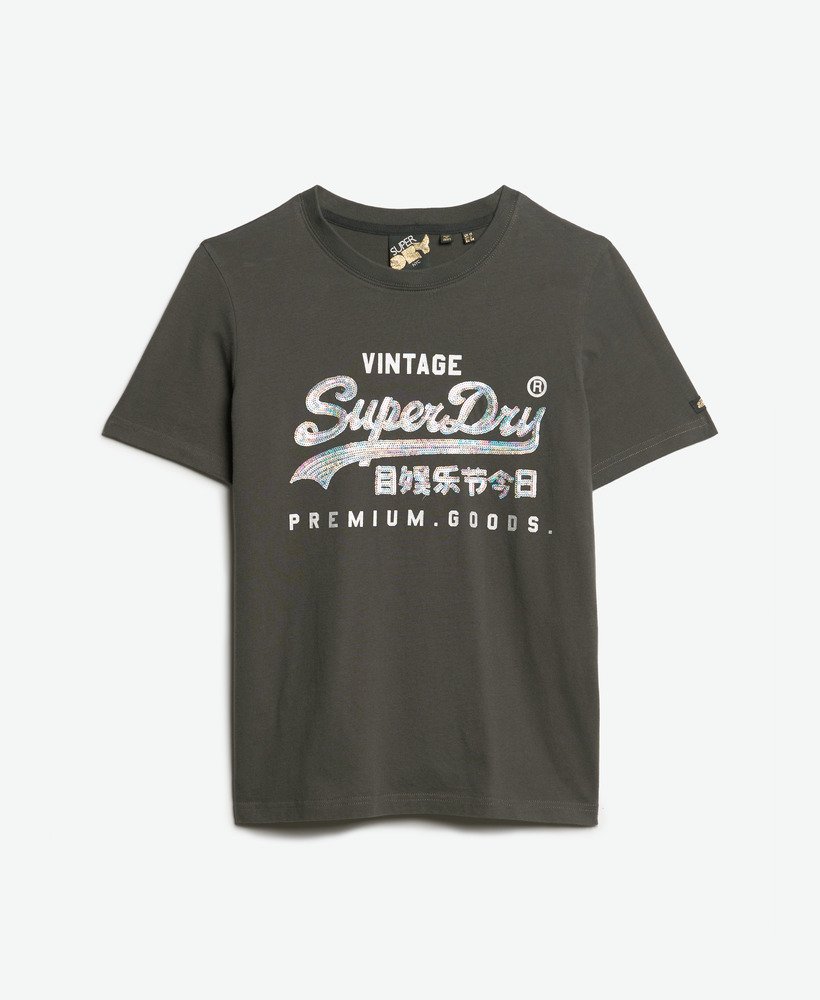 versierd vl graphic t-shirt in gewassen zwart