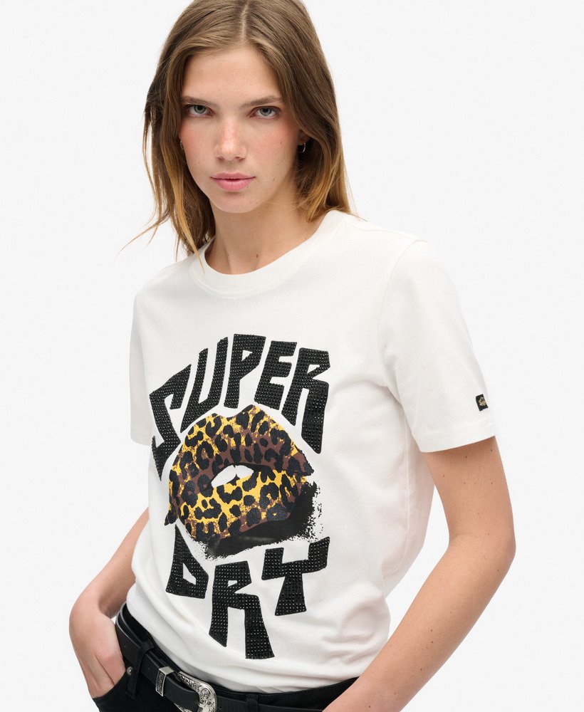 lo-fi punk poster relaxed t-shirt in off white
