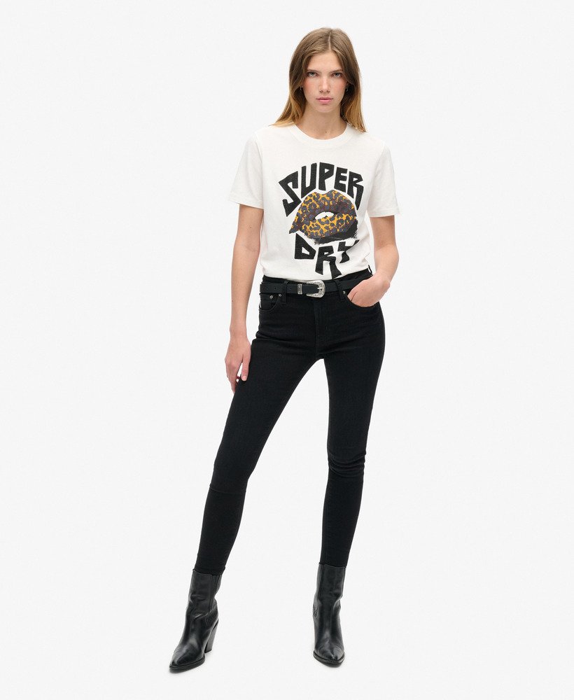 lo-fi punk poster relaxed t-shirt in off white