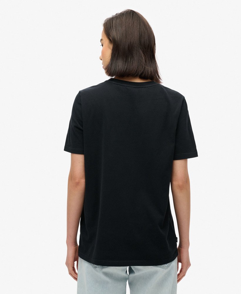 t-shirt met geborduurd essential-logo in zwart