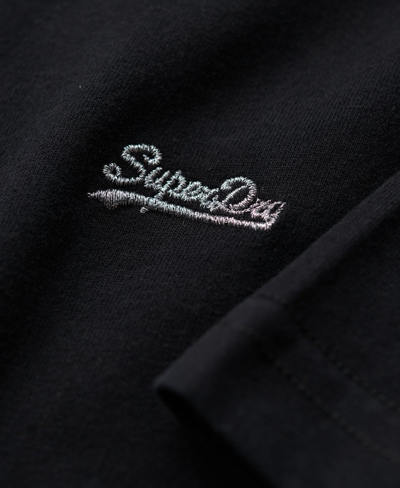 t-shirt met geborduurd essential-logo in zwart