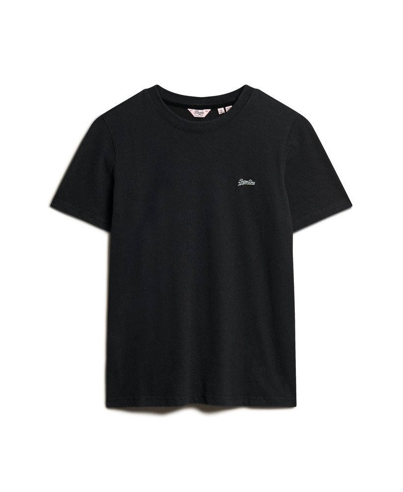 t-shirt met geborduurd essential-logo in zwart