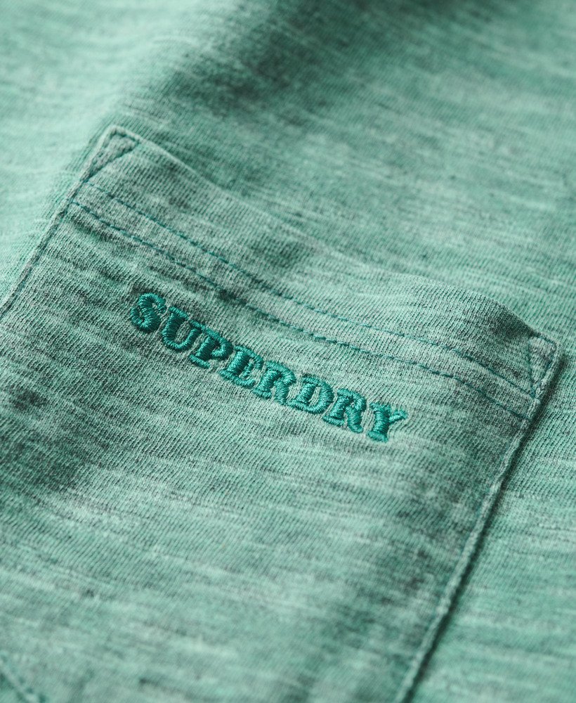 essential logo overdyed t-shirt in marine green