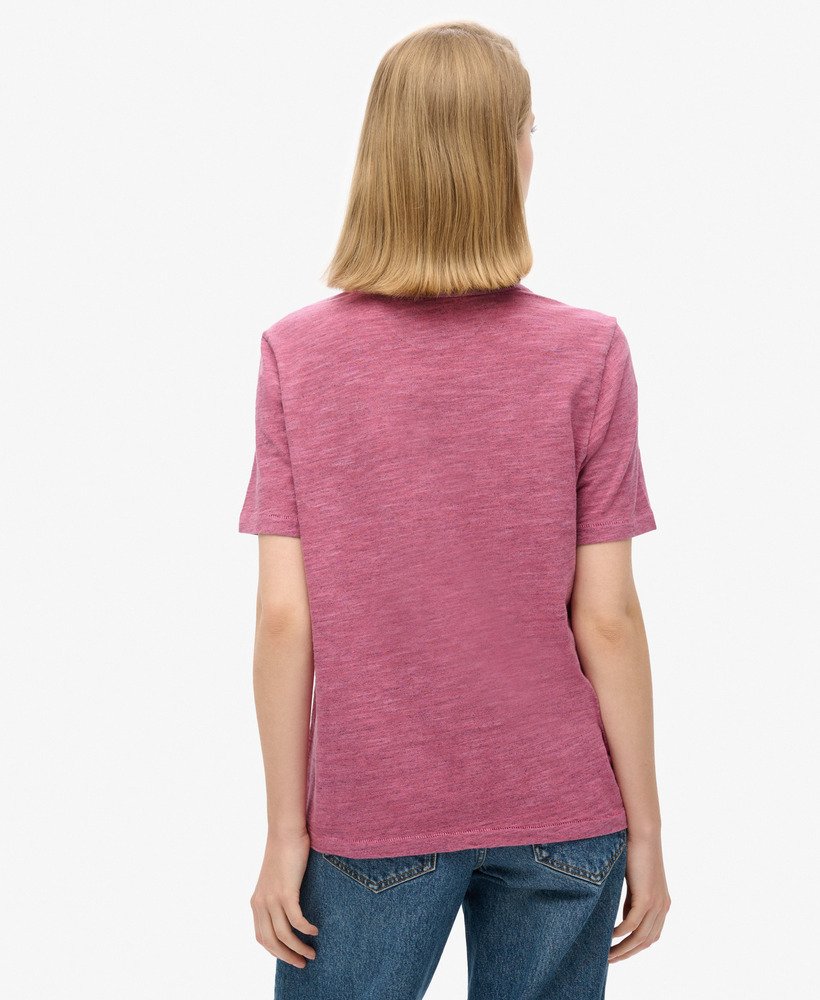 essential logo overdyed t-shirt in shocking pink
