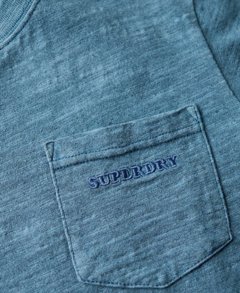 essential logo overdyed t-shirt in moonlight blue