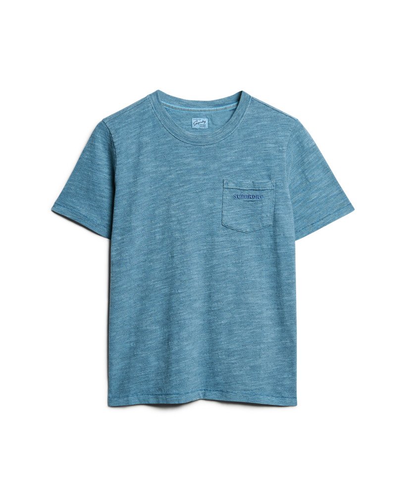 essential logo overdyed t-shirt in moonlight blue