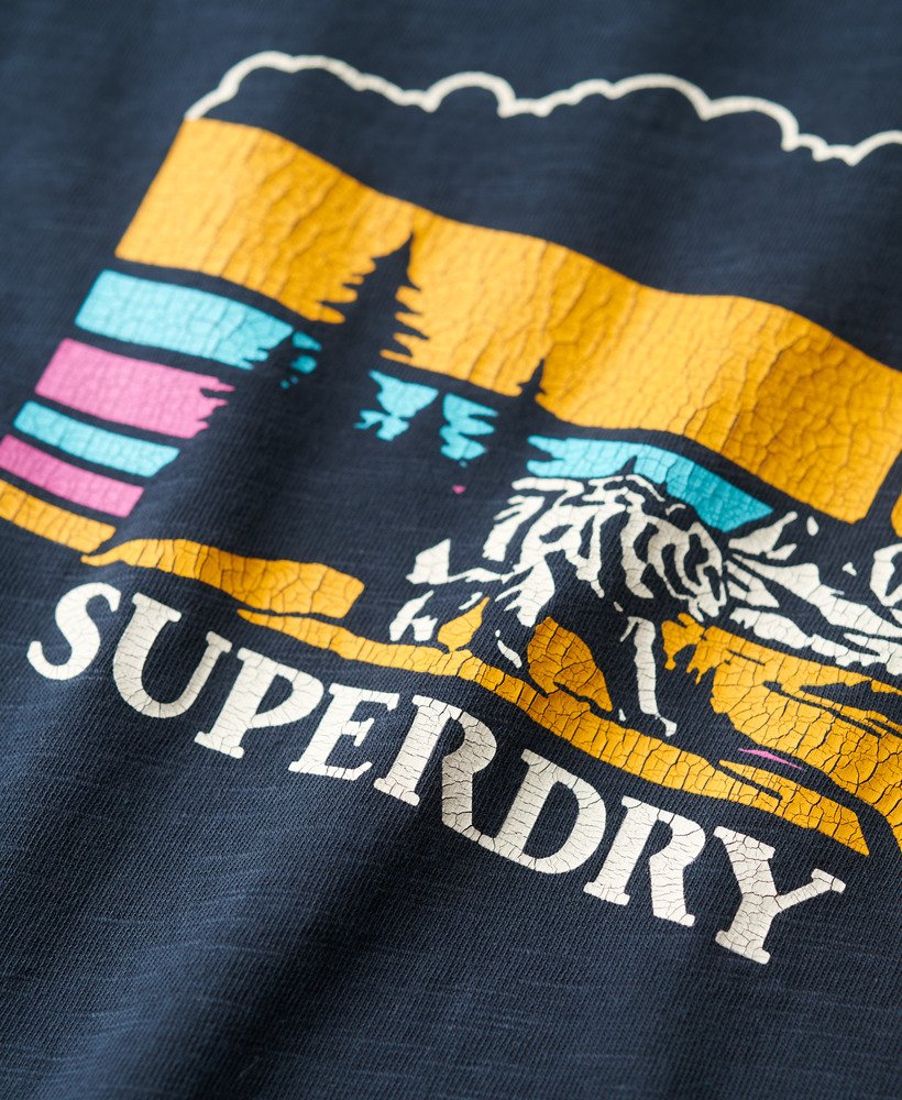 getailleerd t-shirt met strepen voor buiten in eclipse navy