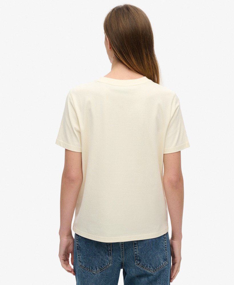 new york vintage logo relaxed t-shirt in rijstwit