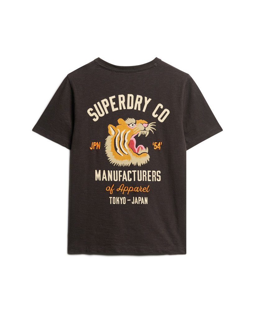 werkshirt met geborduurde zak in bison black