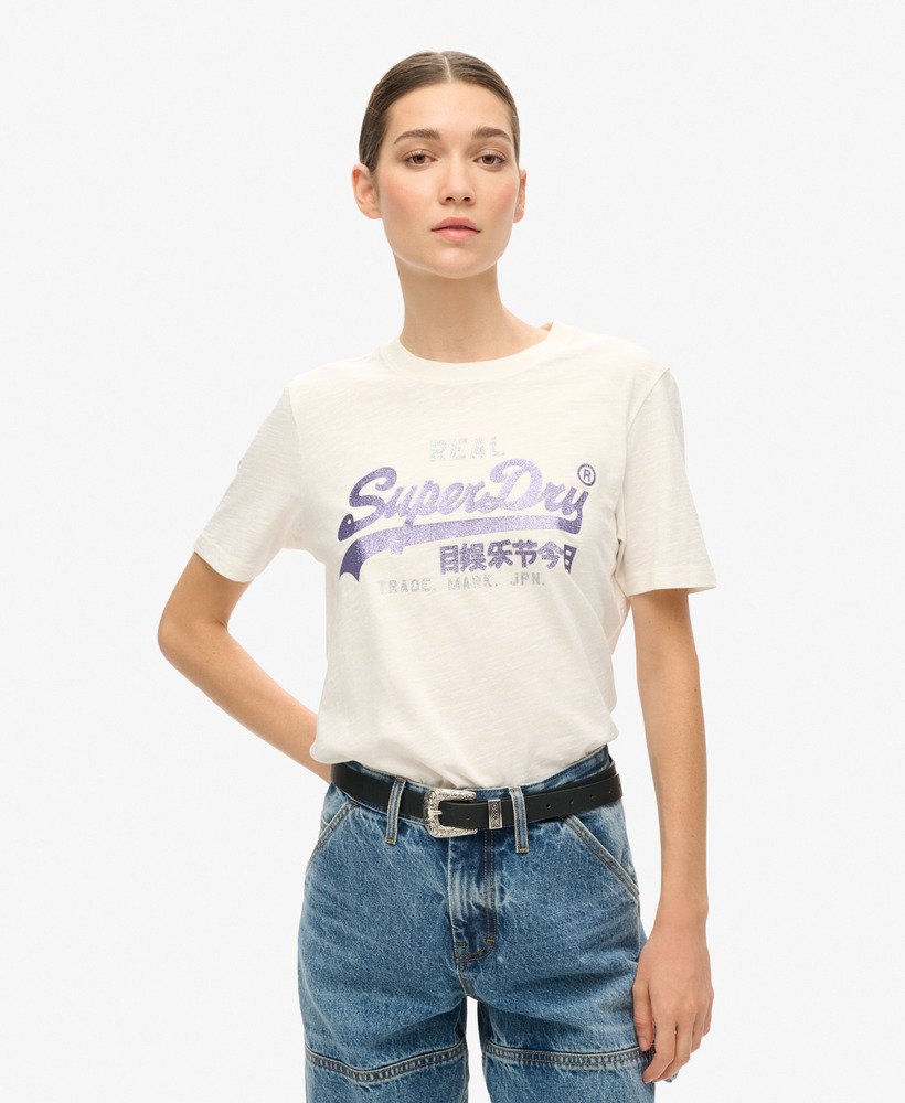 versierd vl graphic t-shirt in ecru slub