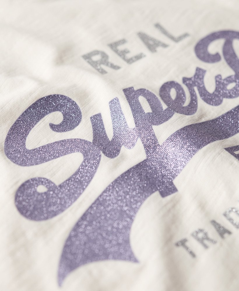 versierd vl graphic t-shirt in ecru slub