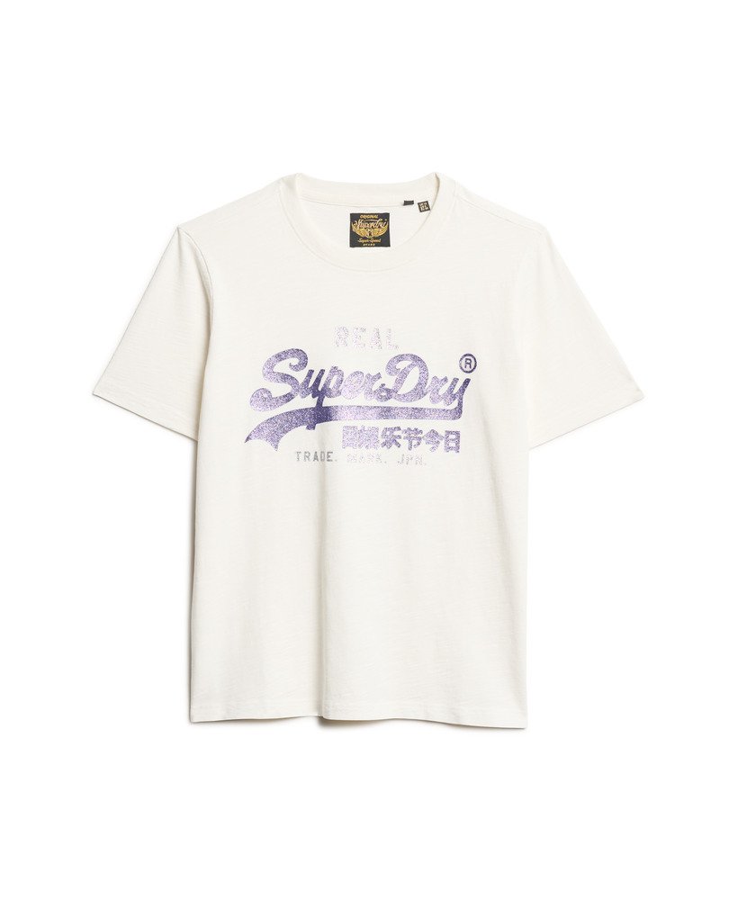 versierd vl graphic t-shirt in ecru slub