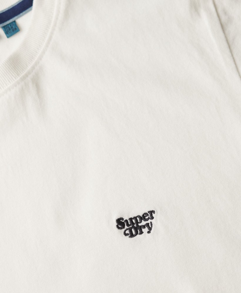 essential logo fitted t-shirt in off white