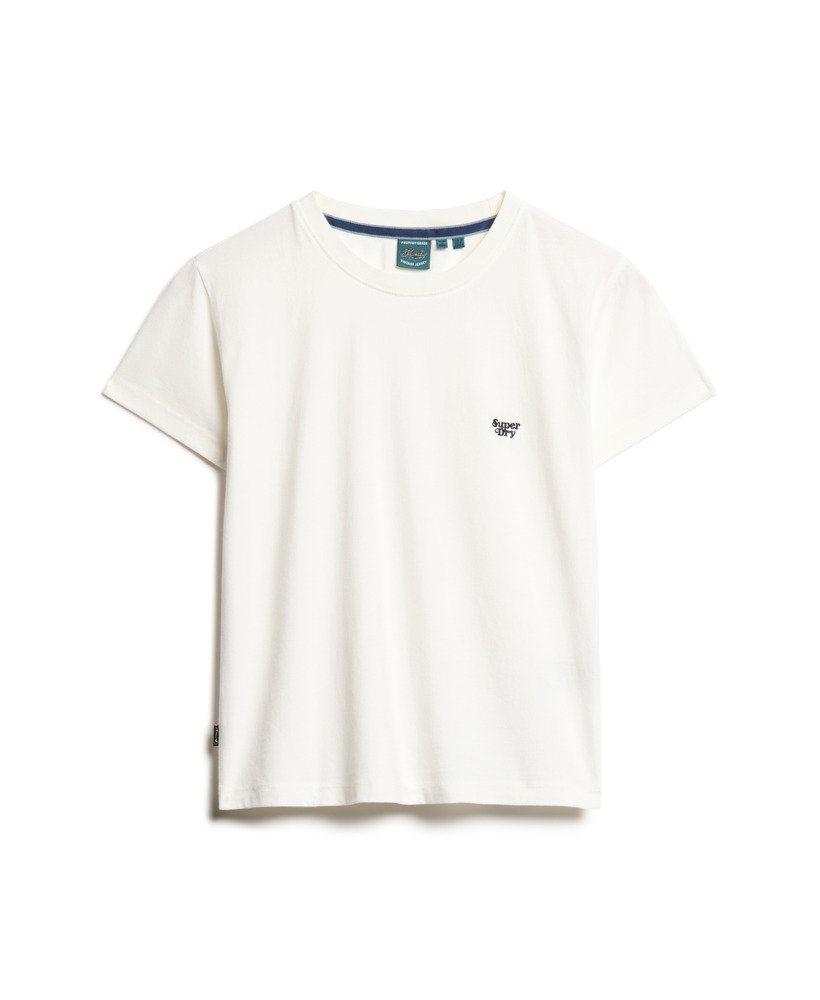 essential logo fitted t-shirt in off white