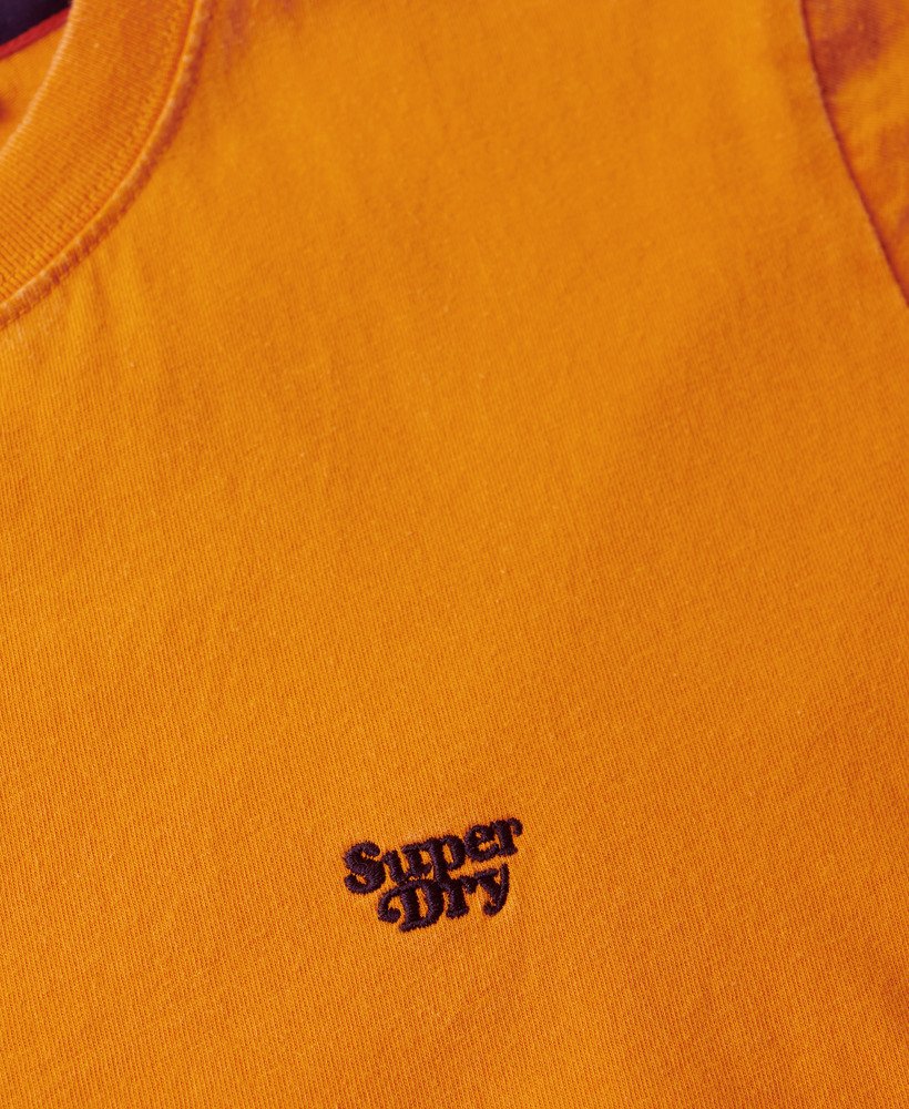 essential logo fitted t-shirt in track gold