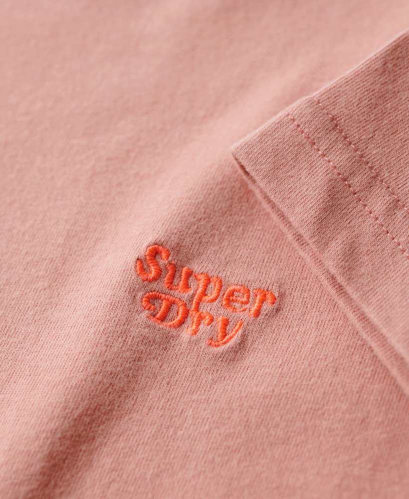 essential logo fitted tee in ash rose