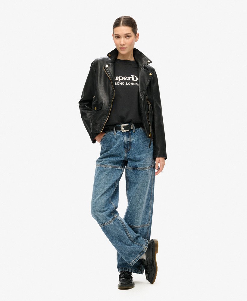 metallic venue relaxed tee in gitzwart