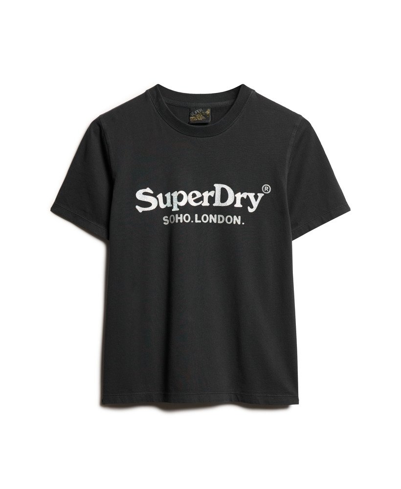 metallic venue relaxed tee in gitzwart