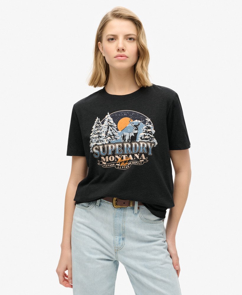 reissouvenir relaxed t-shirt in phantom black marl