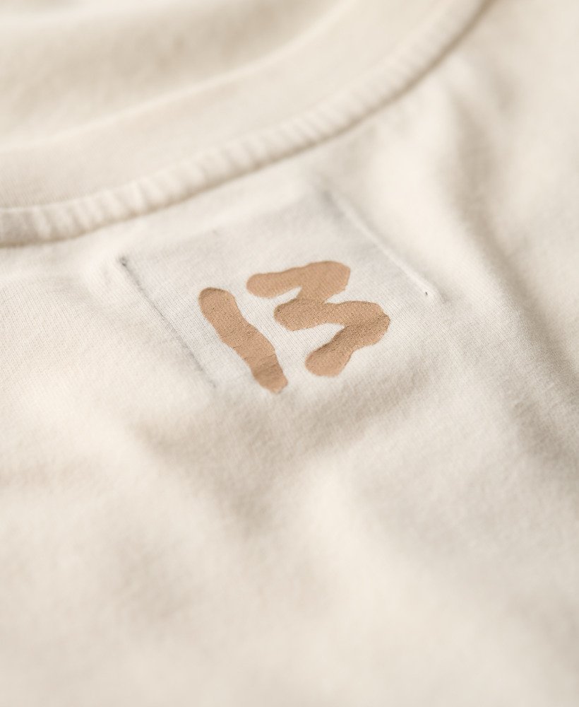 relaxed t-shirt met tattoo-opdruk in winterwit.