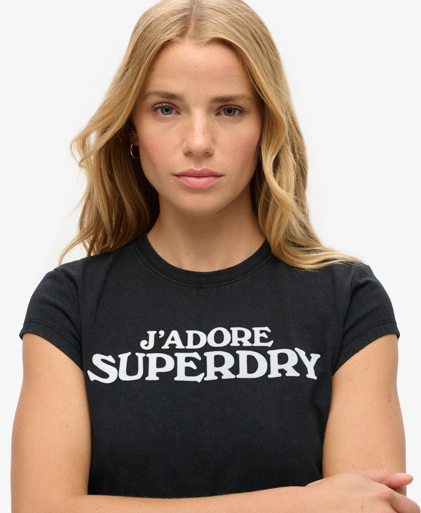 sport luxe graphic t-shirt met korte mouwen in zwart