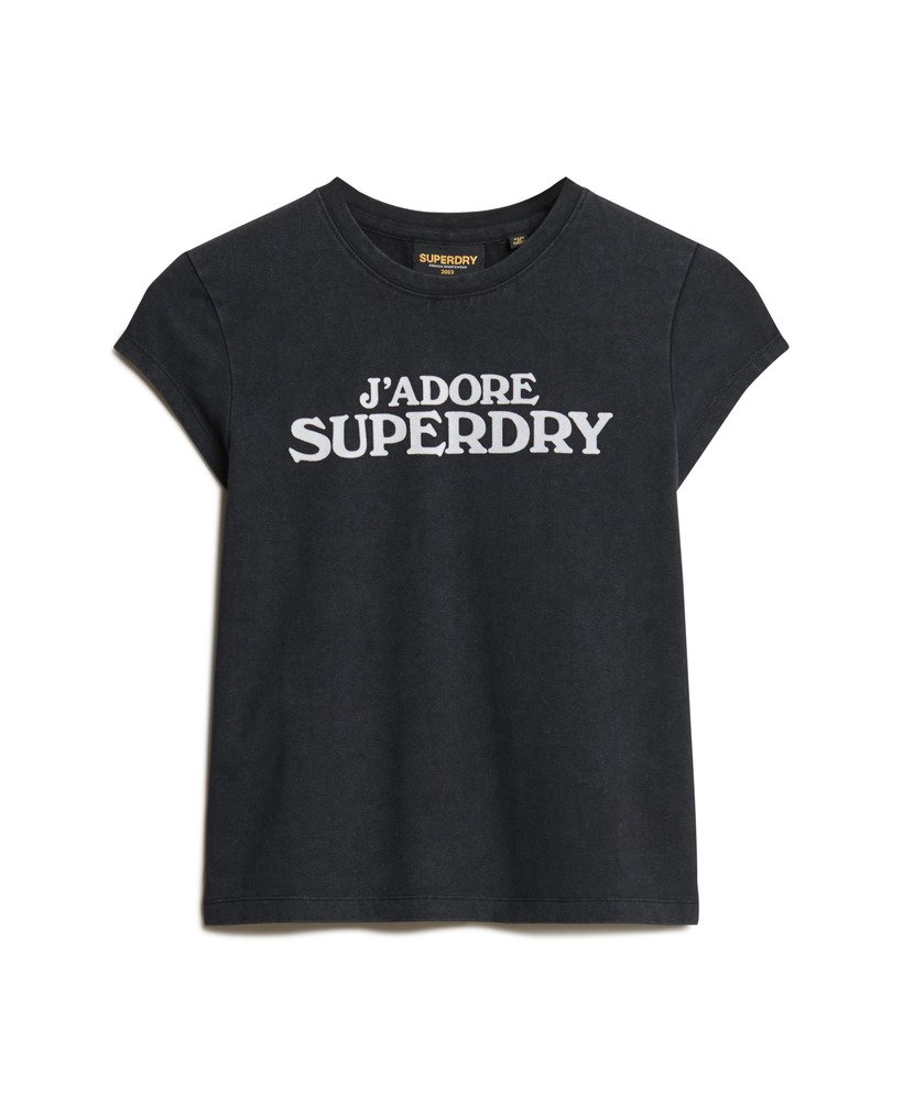 sport luxe graphic t-shirt met korte mouwen in zwart