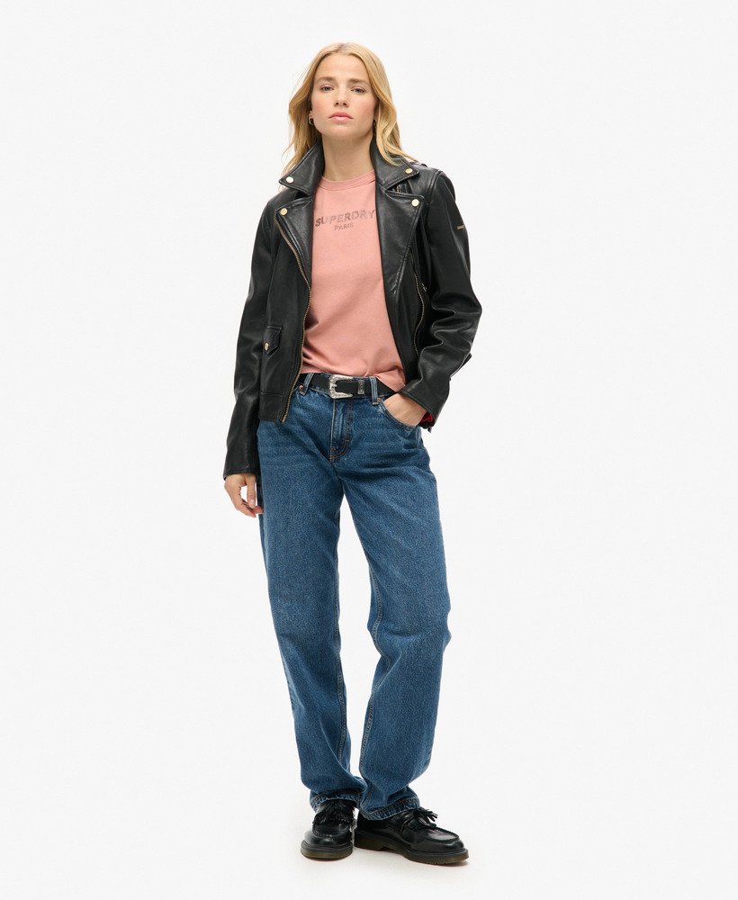 sport luxe graphic t-shirt met korte mouwen in ash rose