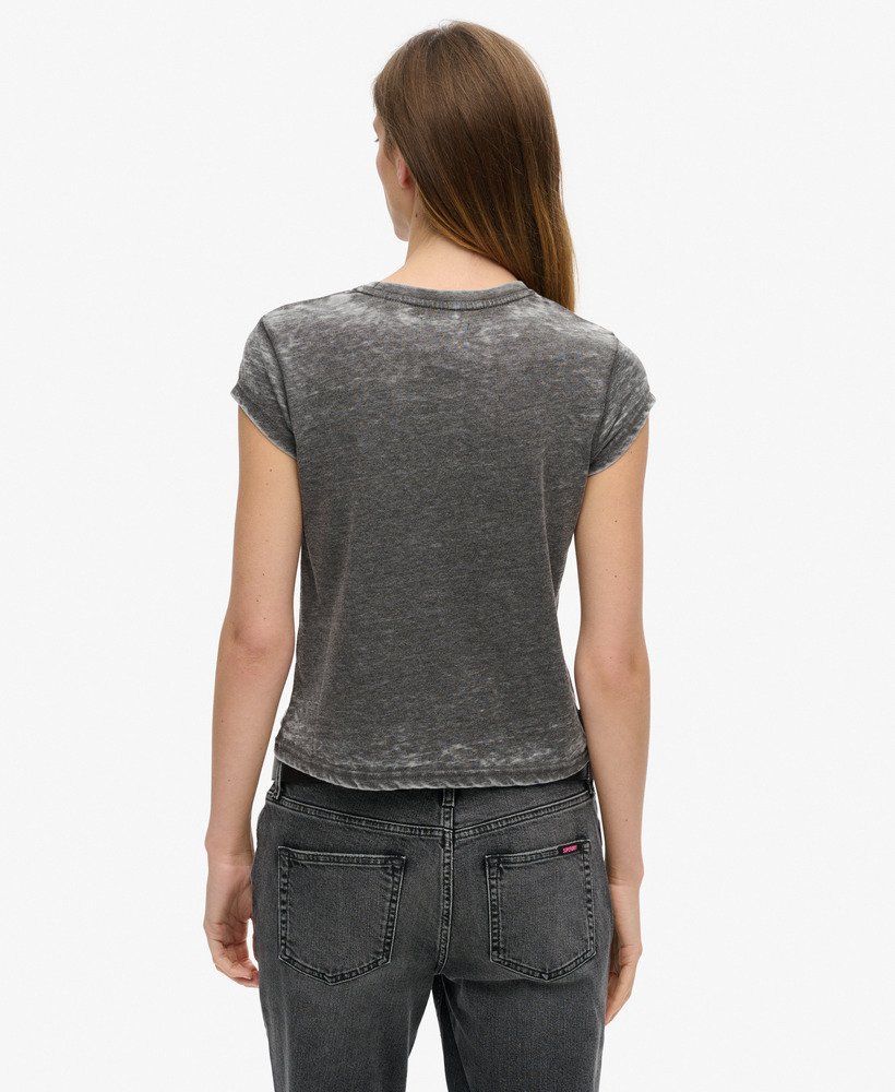 biker rock graphic t-shirt in bison black