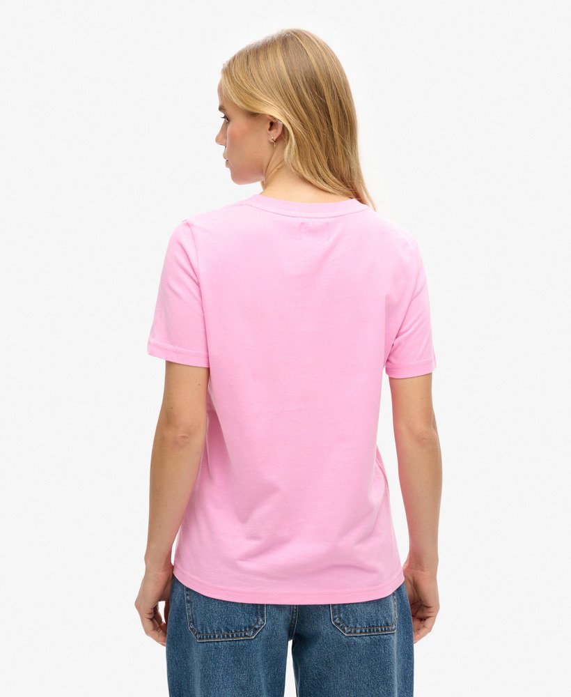 vintage logo pop entry t-shirt in marne pink