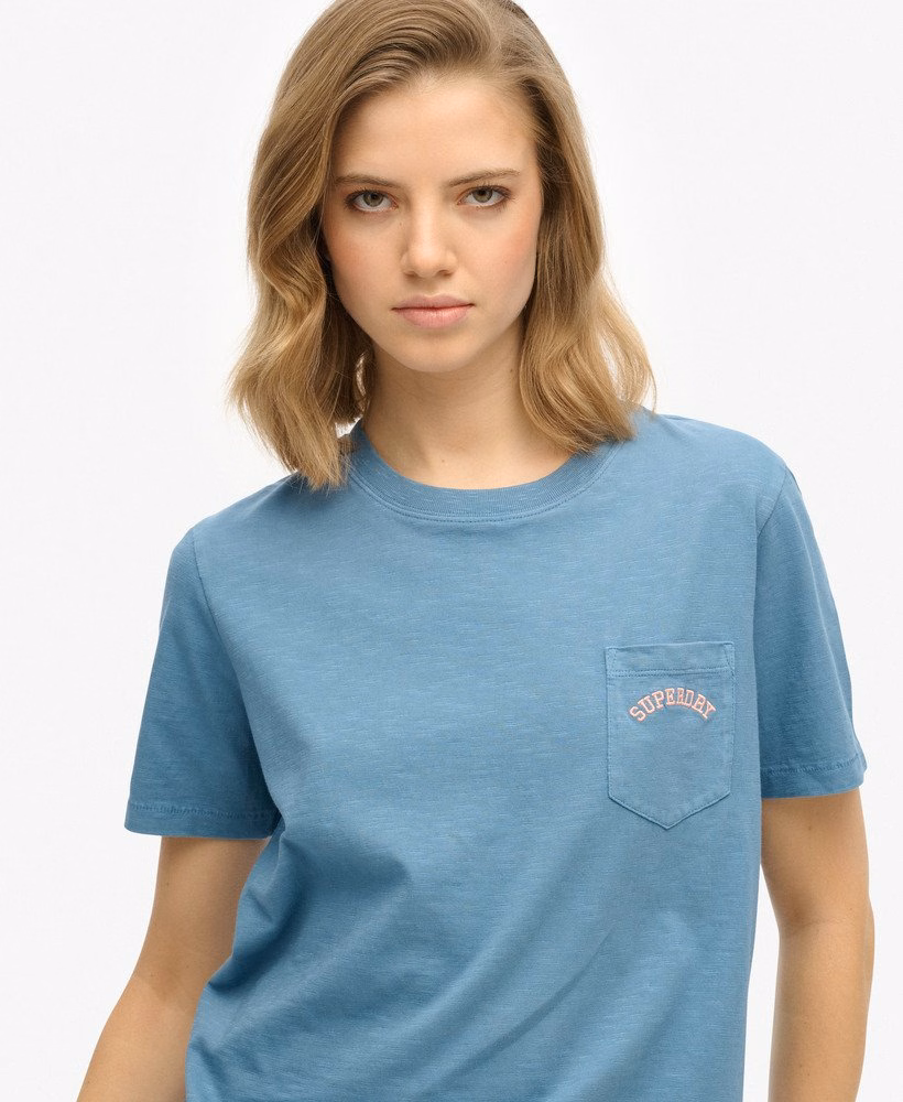 Essential Logo Garment Dye Pocket T-Shirt