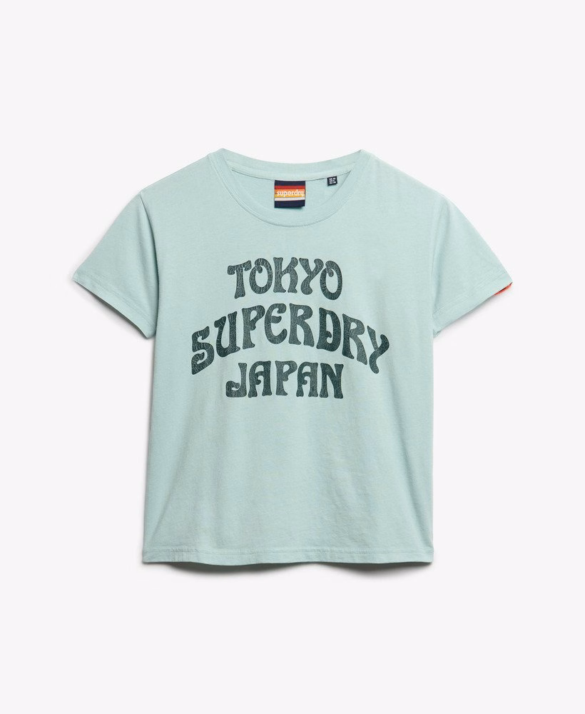 T-shirt met surflogo en aansluitende pasvorm