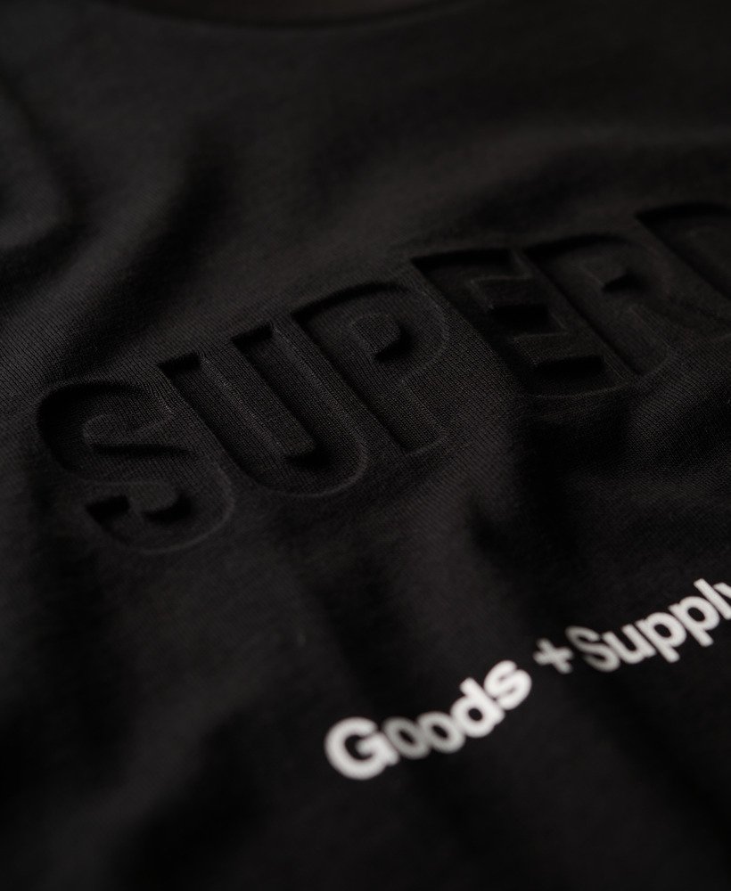 oversized utility sport logo t-shirt in zwart