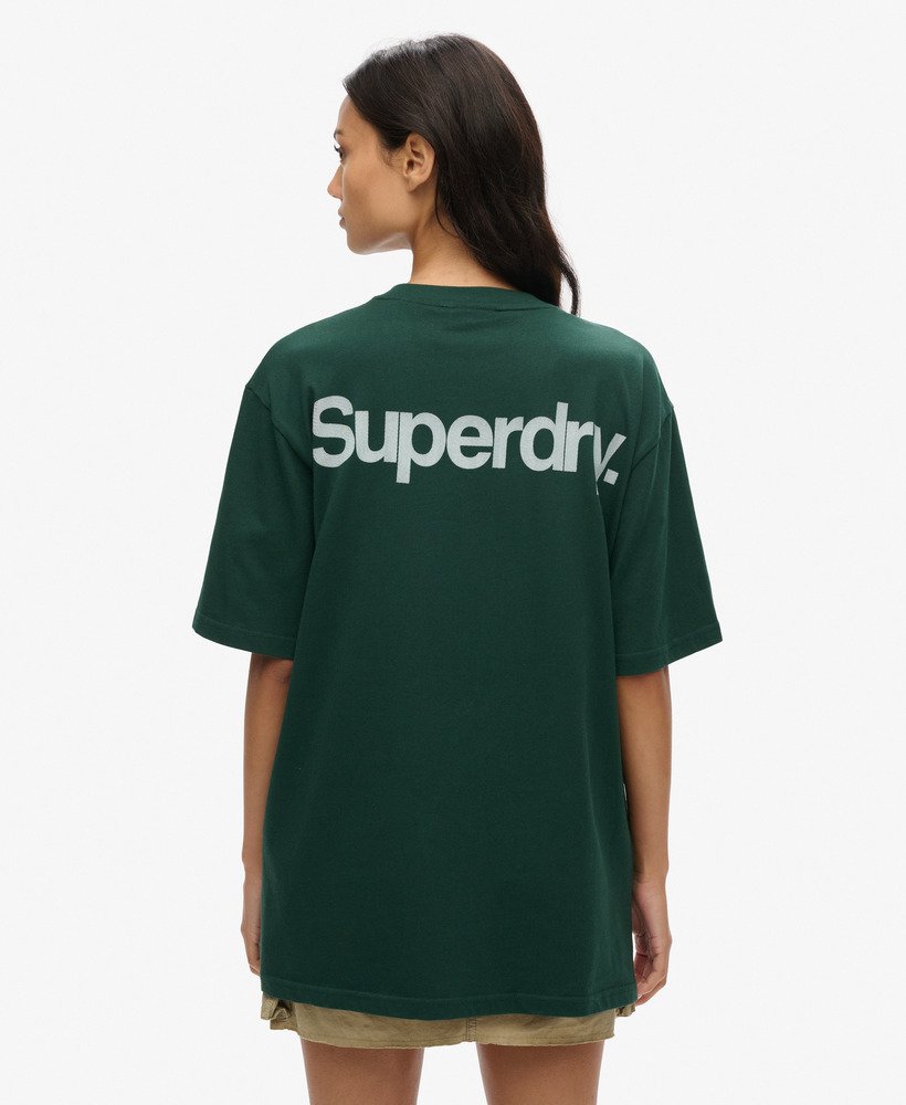 oversized t-shirt met core logo city in emailgroen