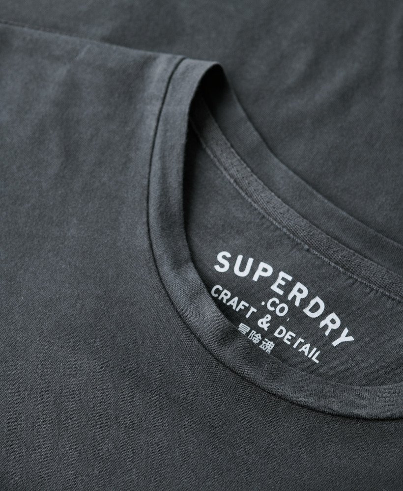 oversized klassiek basic t-shirt in gewassen gitzwart.