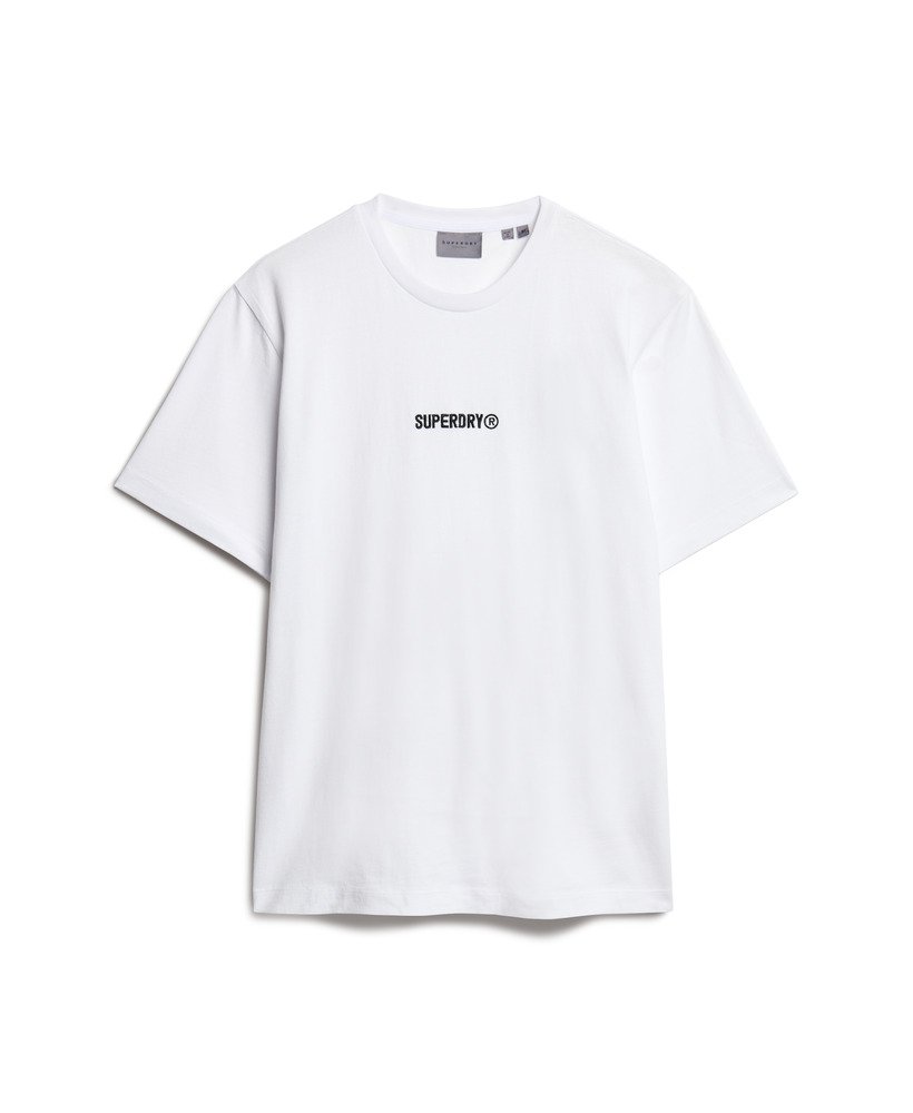 oversized t-shirt met micrologo in stralend wit.
