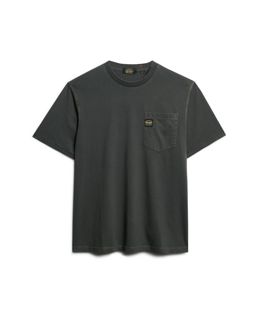 oversized t-shirt met contrasterende stiksels op de borstzak in gewassen zwart.