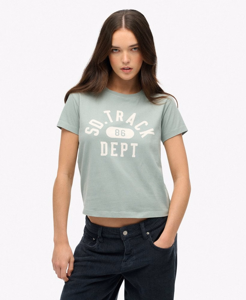 Getailleerd T-shirt met sportieve print