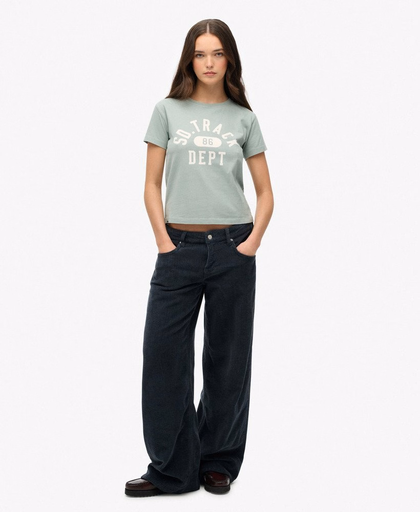 Getailleerd T-shirt met sportieve print