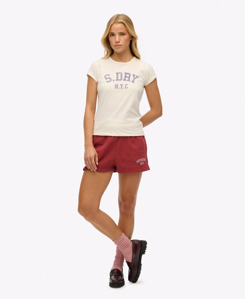 Athletic Essential T-shirt met slubstructuur