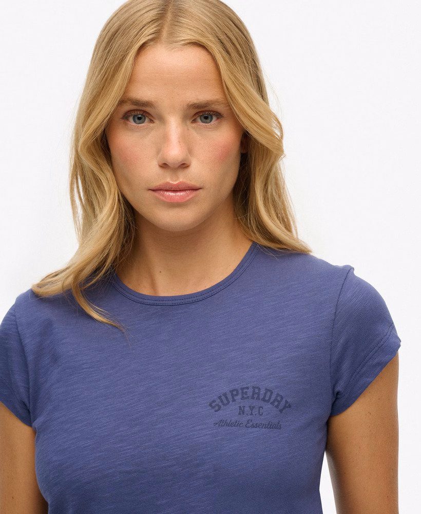 Athletic Essential T-shirt met slubstructuur