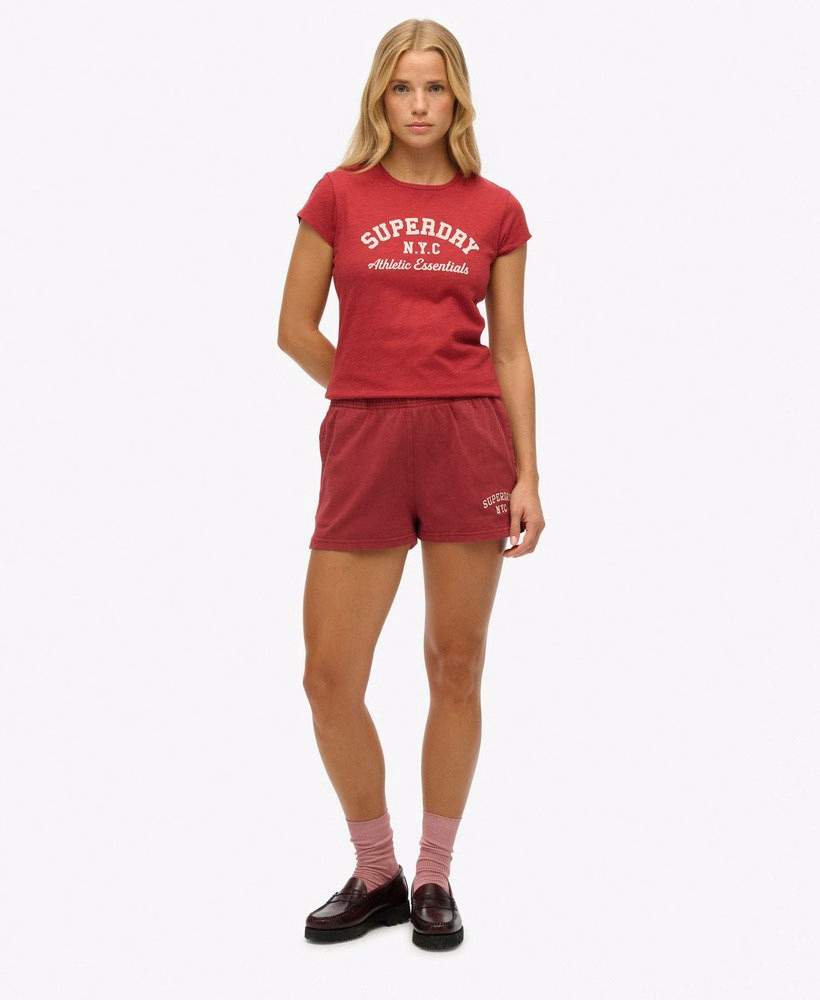 Athletic Essential T-shirt met slubstructuur