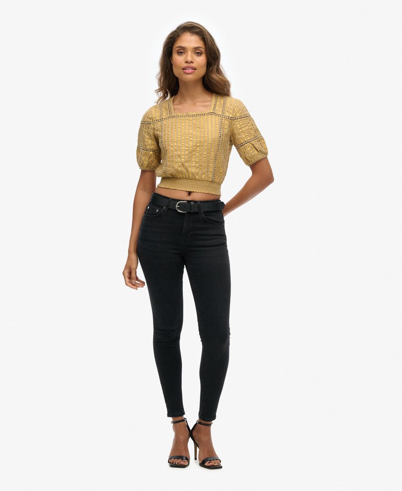 limited edition dry textured top in gold metallic