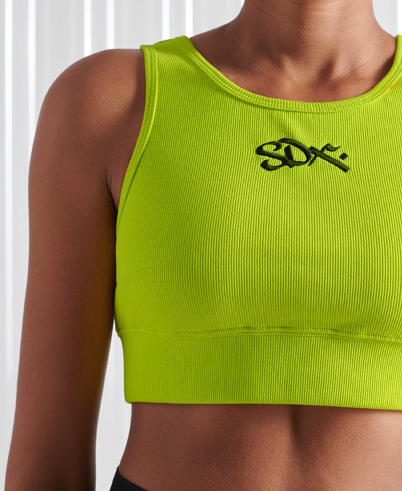 limited edition sdx sports crop top in limegroen